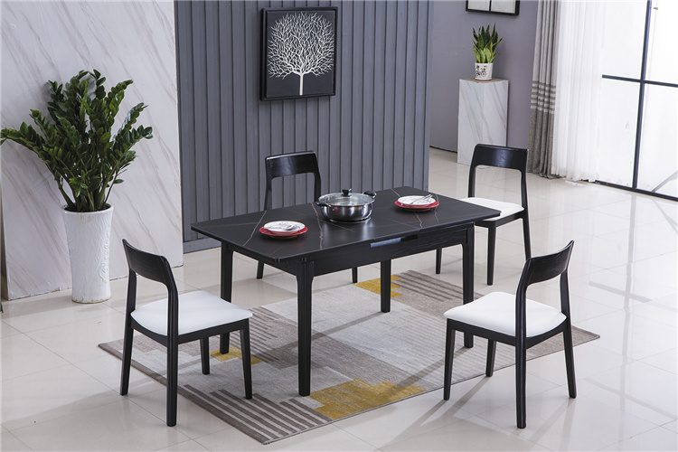 北歐風格家具可折疊伸縮帶電磁爐餐桌椅廠家